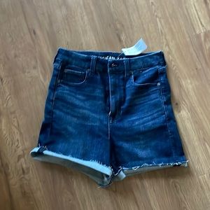 Super high waisted brand new American eagle jean shorts